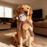 Durable Long-Legged Monkey Squeaky Plush Dog Toy, Bite Proof Interactive Toy for Aggressive Chewers, Training Toy for All Size