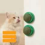 Natural Catnip Cat Wall Stick-on Ball Toy Scratchers Treats Healthy Natural Removes Balls to Promote Digestion Cat Grass Snack - Image 2