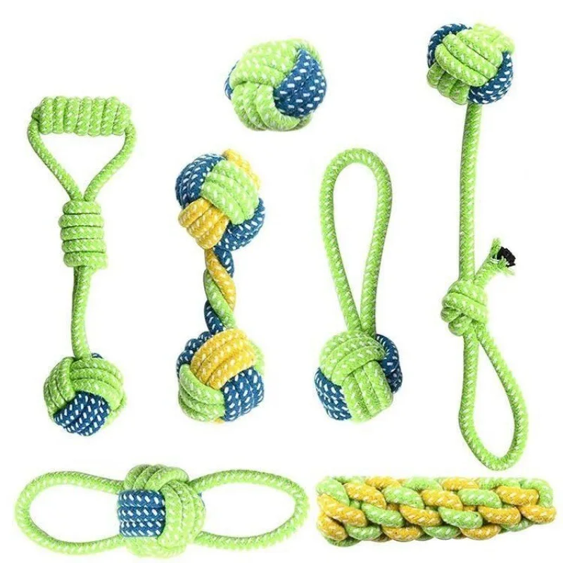 kf-Sbf7c2ed752694484b24604cf2e0ae066p Pet Dog Toys for Large Small Dogs Toy Interactive Cotton Rope Mini Dog Toys Ball for Dogs Accessories Toothbrush Chew Puppy Toy - Image 1