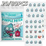 20/80PCS HANGYODON Cartoon hydrocolloid acne patch - facial decorative sticker - covers blemishes and acne scars.