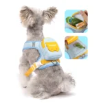 Dog Cat Harness and Leash Set, Reflective Adjustable Pet Vest with Backpack for Small Medium dogs - Image 3