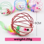Popular Colorful Mouse in Cage Cat Toy Within Sand Interactive Chase Cat Mouse Toy - Image 3
