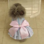 Summer Pet Cat Puppy Princess Dress Pet Clothes Striped Plaid Dresses with Bow Cats Kitten Rabbit Sphynx Clothing Pet Supplies - Image 8