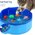Foldable Cat Pool Toy Play Water Bath Tub for Dogs and Cats Summer Cool Pet Cleaning Basin with Turtle Starfish Octopus Design - Image 2