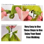 Stainless Steel Dog Poop Bag Holder Carrier, Hands Free Waste Bag Holder With Clip,Dog Walking Dog Accessories Cleaning Supplies - Image 3