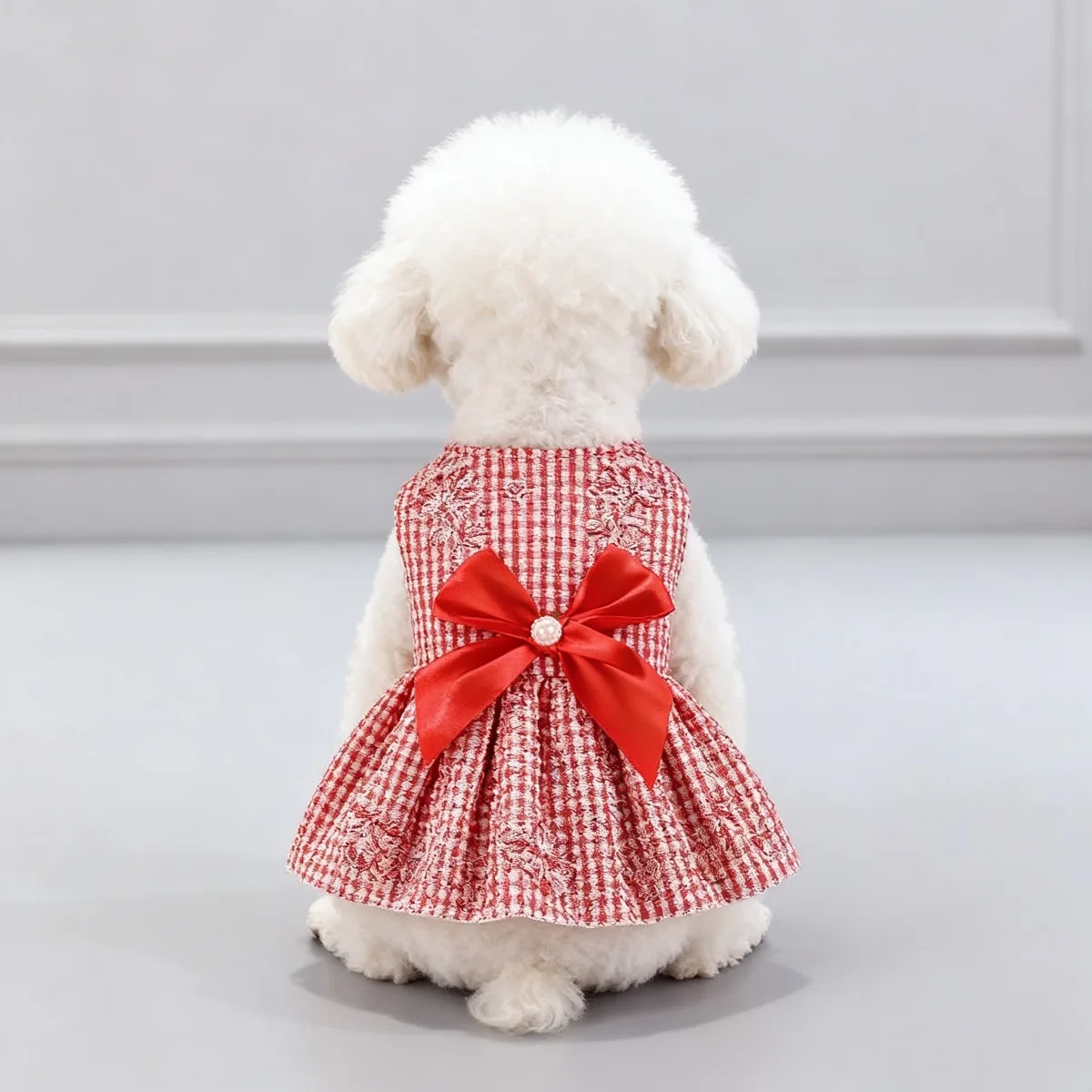 kf-Sc354ef71cec34232991bc223f6b00750p Kawaii Vertical Striped Summer Pet Clothes Soft with Bow Pet Dog Skirt Elastic Thin Dog Princess Dress - Image 1