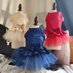Summer Pet Clothes Dot Dog Dress For Dogs Skirt Summer Princess Dog Wedding Dresses York Clothes For Dogs Skirts Pet Cat Dress - Image 2