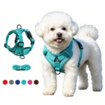 No Pull Dog Harness and Leash Set Adjustable Pet Harness Vest for Small Dogs Cats Reflective Dog Chest Strap Lead Walking