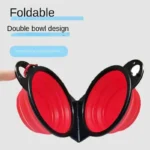 New 2 in 1 Collapsible Dog Travel Bowl Double Bowls Folding Food Water Bowl Portable Hangable Dog Feeder for Outdoor Dog Product - Image 5