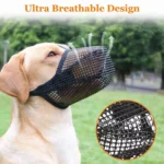 Dog Muzzle Mesh Large Dog Breathable Grid Prevent Random Eating Stop Barking Golden Retriever Dog Mouth Cage Pet Mask - Image 4
