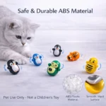 10pcs Cat Rolling Toy for Indoor Use. Self-rolling Cat Toy. No Batteries Required. Random Designs. Lightweight Cat Puzzle Toy. - Image 5