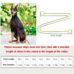 Dog Snake Chain Choke Collar P Chock Metal Chain Dog Collar Necklace Walking Training Pet Supplies for Small Medium Large Dogs - Image 6