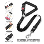 Pet Car Seat Belt Restraint Adjustable Puppy Safety Elastic Bungee Connect Dog Harness in Vehicle Travel Dog Reflective Leash - Image 3