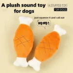 Soft Plush Squeaky Chicken Leg Chew Toy Durable Teething Toy for Small Medium Dogs Boredom Relief Puppy Playtime Accessory - Image 2