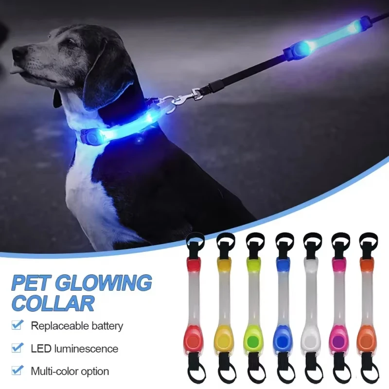 kf-Sc48cf14f32af4d36ae471aa74ed2bc77q Night running pet dog safety harness collar for preventing loss. Multi-color pendant. Waterproof outdoor warning LED flashing li - Image 1