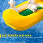 2in1 Dogs Pool Float Inflatable Foldable Pvc Dog Swimming Pool Yellow Duck Float for 22 Lb Pets Summer Pool Interactive Pet Toys - Image 4