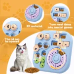 Interactive Dog Puzzle Toys Plastic Treat Dispensing Slow Feeder with Non Slip Base Dog Mental Stimulation Toys Pet Supplies - Image 3