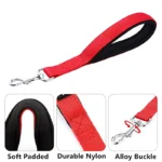 Dog Leash Short Dogs Leash Durable Nylon Leashes for Large Dog Walking Rope Comfortable Handle Dogs Leashes Seat Belts Pet Chain - Image 5