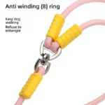 Dog traction, one tow, two explosion-proof dual head dog walking rope, contrasting color cloud foam handle, P rope, pet supplies - Image 3
