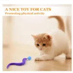 Cat Interactive Toys Cute Worm-Shaped Cat Elastic Ball Tail-equipped Cat Teasing Indoor Cat Worm Caterpillar Elastic Toy - Image 6