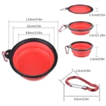 Portable Pet Food Bowl Durable TPR Bowl Cat and Dog Food Pet Silicone Collapsible Bowl Portable Travel Outdoor Water Food Bowl - Image 2
