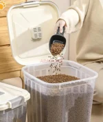 Cat food storage bucket, dog food sealed bucket, cat pet moisture-proof storage bucket, household snacks freeze-dried food stora - Image 5