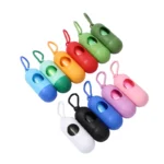 Portable Pet Waste Bag Dispenser Pill Shape Bullet-Shaped Garbage Box Cats Dogs Poop Extractive Clean-up Bags Outside Walking - Image 2