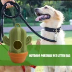 Dog Poop Pickup Bags Holder Dispenser Cactus Dog Poop Storage Bags Portable Dog Poop Bag Holder Outdoor Container For Hiking And - Image 4
