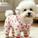 Hooded Sunscreen Mosquito Proof Dog Cat Clothes Summer Thin Mesh Four Legged Apparel With Bow For Small Pets Bichon Maltese - Image 3