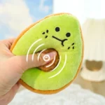 Avocado & Kiwi Plush Squeaky Toy for Dogs & Cats: Chew-Friendly Fruit-Shaped Pet Toy for Boredom Relief and Teething Fun