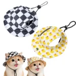 Cute Print Cat Hat for Small Medium Cats Adjustable Pet Cap Breathable Comfortable Sunscreen Hat Beach Activities - Image 6