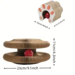 Foldable Cat Scratcher with Bell & Catnip - Multi-Level Cardboard Toy for Kittens, Durable Claw Sharpener - Image 2