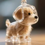 Clear Pet Hair Memorial Capsule DIY Dog Fur Keepsake Pendant for Keychain Puppy Hair Storage Container for Pet Lovers Gift - Image 2