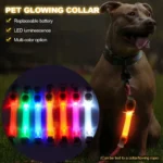 Night running pet dog safety harness collar for preventing loss. Multi-color pendant. Waterproof outdoor warning LED flashing li - Image 2