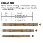 Tactical Dog Collar Adjustable Pet Collar Training Dog Collar With Heavy Duty Metal Buckle For Medium And Large Dogs Accessories - Image 2