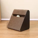 2-in-1 Triangle Cat Scratcher with Spinning Balls, Anti-Scratch Cardboard for Cat Stress Relief Indoor Pets - Image 5