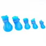 Pet silicone rain shoes anti-dirty non-slip waterproof dog shoes soft bottom footwear small dogs cats teddy Shoes - Image 2