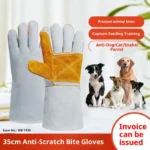 Pet Viper Anti-Bite Gloves Dog Training Anti-cat and Dog Scratch Gloves Anti-scratch Scratch Injury Thickened Extended Cowhide - Image 3