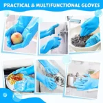 Pet Grooming Bathing Gloves Dog Cat Bathing Shampoo Scrubber Magic Massaging Cleaning Cleanner Sponge Silicon Hair Removal Glove - Image 2