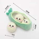 Multi Sound Pea Pod Plush Dog Toy Interactive Snuffle Training Chew Toy Bite Resistant Teething For Small Corgi Puppy Play Relie - Image 6
