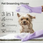 Pet Grooming Bathing Gloves Dog Cat Bathing Shampoo Scrubber Magic Massaging Cleaning Cleanner Sponge Silicon Hair Removal Glove - Image 7