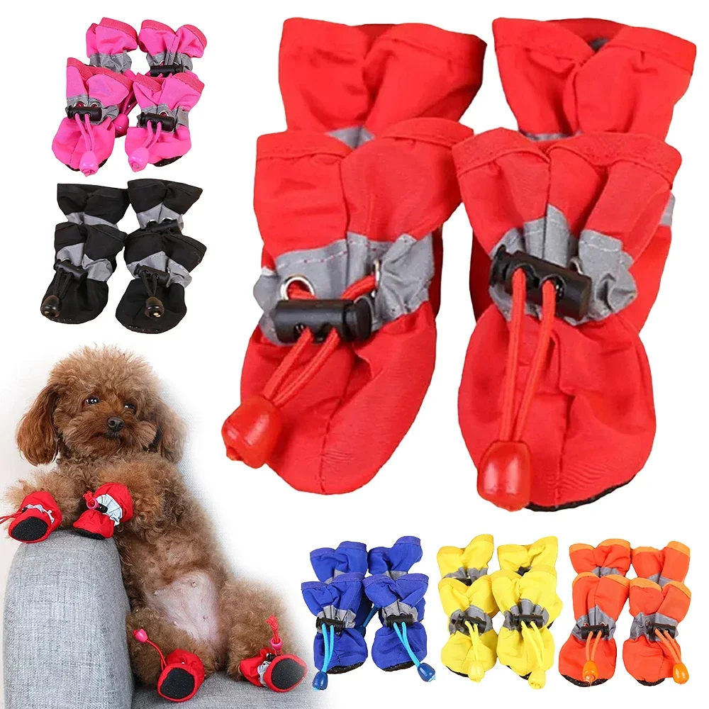 kf-Scb55e2e31552422a94c5982e8f3b0799j Waterproof Pet Dog Shoes Chihuahua Anti-slip Rain Boots Footwear For Small Cats Dogs Puppy Dog Pet Booties - Image 1