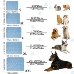 New Summer Dog Cooling Mat Ice Slicky Fiber Fabric Universal Pet Cooling Mat Comfortable Dog Bed Pad For Puppies And Adult Dogs - Image 6