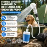 Portable Rechargeable Outdoor Shower Handheld Compact Design Gentle Shower Stream for Dog Bathing Car Washing Flower Watering