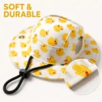 Adjustable Dog Hat Cute Print Cap for Puppies and Small Breeds, Pet Sun Protection Hat for Walking Outdoor Activities - Image 4
