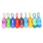 Dog Poop Bag Holder Portable Pet Waste Bag Dispenser Capsule Shape Dog Garbage Holder Dispensers Cleaning Supplies - Image 2
