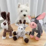 New Plush Squeaky Puppy Chew Toys Interactive Teething Training Dog Toys for Small Dogs Cute Donkey Design - Image 7