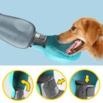 800ml large capacity dog outdoor pet water cup portable accompanying cup folding flip water feeder outdoor water bottle supplies - Image 2
