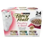 Purina Grilled Wet Cat Food Poultry and Beef Collection Wet Cat Food Variety Pack - Pack of 24 3 oz. Cans