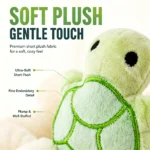 Mini Squeaky Turtle Plush Dog Toy Soft Puppy Chew Toy Interactive Pet Toy Palm Size for Small Dogs Puppies with Sound - Image 3
